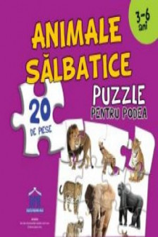 Animale salbatice  puzzle de podea 50/70 + afis 50/70