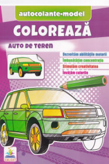 Coloreaza+autocolante Auto de teren