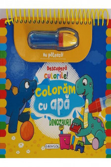 Descopera culorile! Dinozauri coloram cu apa