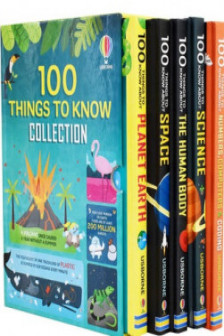 Usborne 100 Things To Know Collection 5 Books Box Set (Planet Earth Space Human Body Science & Numbers Computers Coding)