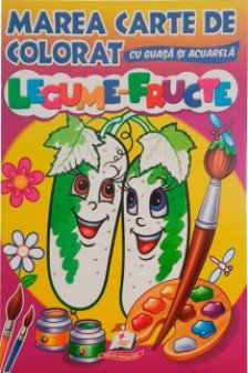 Marea carte de colorat Legume Fructe / Acuarela
