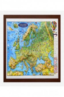 Europa. Harta pentru copii in format 3D 600x470mm