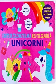 Unicorni carte de colorat cu apa
