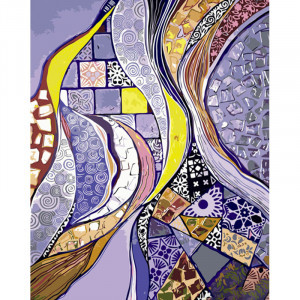Pictura pe numere  (GS1438) Abstractii violete 40х50 см