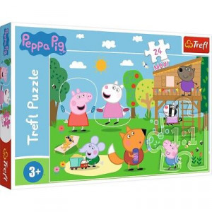 Trefl 14342 Puzzles - 24 Maxi - Fun in the grass   Peppa Pig