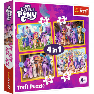 Trefl 34624 Puzzles 4in1 - Meet the Ponies / Hasbro, My Little Pony
