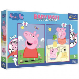 Trefl 43001 Puzzles - Baby Maxi 2x10 - Peppa's good day / Peppa Pig