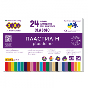 ZB.6236 Plastilina CLASSIC 24 culori, 480g, KIDS Line (10)