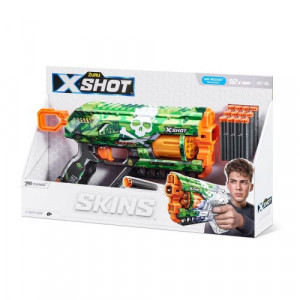 36561H Blaster X-SHOT SKINS GRIEFER, ZURU, 12 cartuse, 36561H Camo