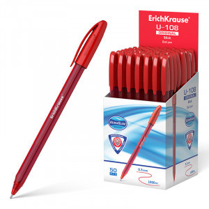 47597 Pix cu bila ErichKrause U-108 Original Stick, Ultra Glide Technology, ink color: red (box 50 pcs.)