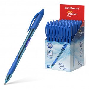 48188 Pix Ballpoint pen ErichKrause Dolphin 1.2, ink color: blue (box 50 pcs.)