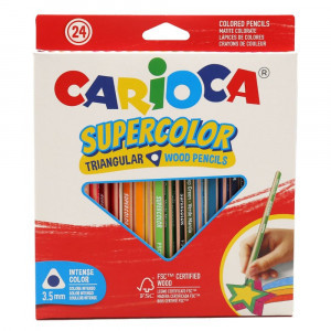 43441 Creioane CARIOCA Supercolor Triang. Pencils 24pcs 