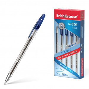 53346 Pix gel ErichKrause R-301 Classic Gel Stick 0.5, ink color: blue (box 12 pcs.)