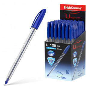 53709 Pix ErichKrause U-108 Classic Stick 1.0, Ultra Glide Technology blue (box 12 pcs.)