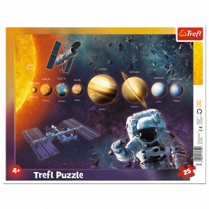 Trefl 31342 Puzzles - 25 Frame - Solar system