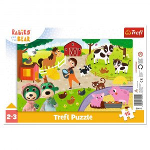 Trefl 31414 Puzzles - 15 Frame - Lovely Babies / KAZSTUDIO SA Babies and the Bear
