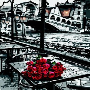 ZB.64194 Pictura pe numere  Trandafiri rosii, 40*50 cm, ART Line