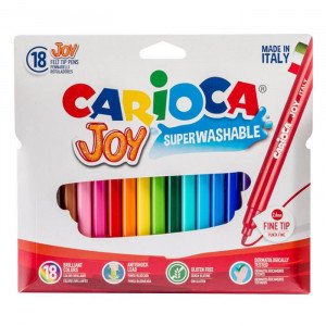 40555 Carioci  CARIOCA Joy Paperboard Wallet 18pcs Felt Tip Pens