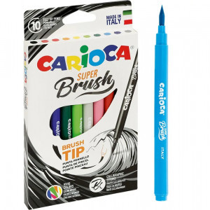 42937 Carioci CARIOCA Super-Brush Box 10pcs Felt Tip Pens