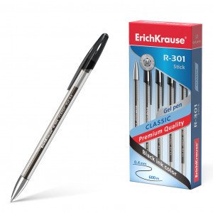 53347 Pix cu gel ErichKrause R-301 Classic  Gel Stick 0.5, ink color: black (box 12 pcs.)