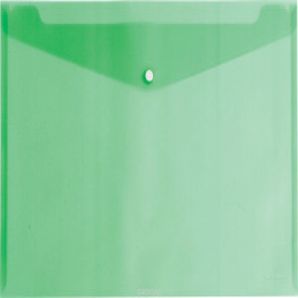 42935 Mapa-конверт на кнопке A4 translucent verde, ENVELOPE FOLDER