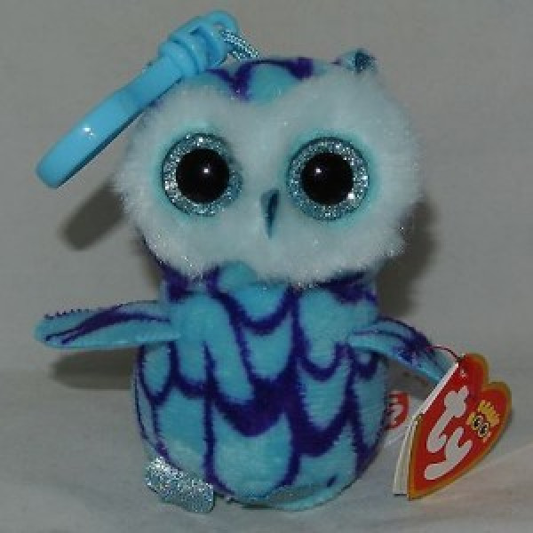 BB OWL - blue/purple owl 8,5 cm TY36620