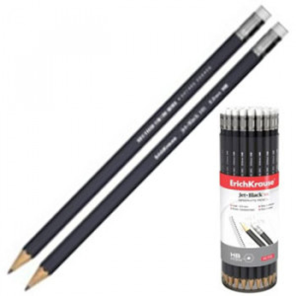 EK32853 Creion simplu with eraser JET BLACK 101