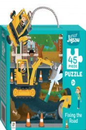 Junior Jjunior Jigsaw 45 Piece Rebus. Fixing The Road