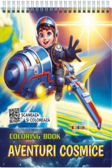 Anti-stress : coloring book. Aventuri cosmice + cod QR