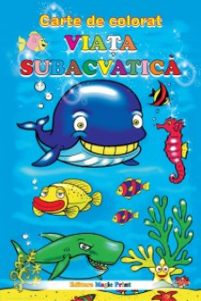 Carte de colorat Viata subacvatica
