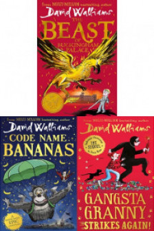 David Walliam 3 Books Collection Set (Gansta Granny Strikes Again The Beast Of Buckingham Code Name Bananas)