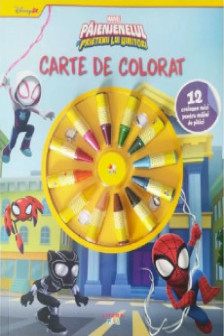 DISNEY MARVEL. PAIENJENELUL SI PRIETENII LUI UIMITORI. CARTE DE PICTAT. 12 creioane mici pentru maini de pitici