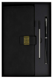 Ежедневник + ручка шариковая + стержень + пакет бумажный (набор подарочный)