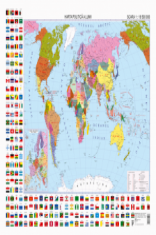 Harta politica a lumii cu drapele