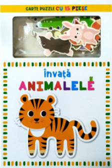 Invata animalele carte cu puzzle