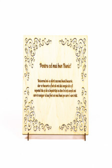 Diploma personalizata din lemn- Pentru cel mai bun Bunic!