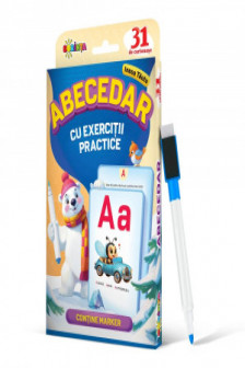 31 de cartonase. Scrie si sterge. Abecedar  cu exercitii practice