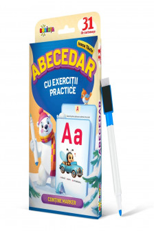 31 de cartonase. Scrie si sterge. Abecedar  cu exercitii practice