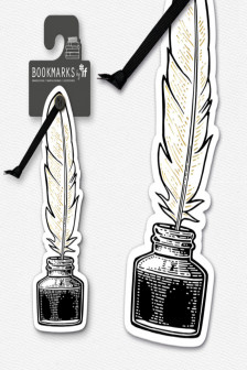 Academia Bookmarks: Quill & Ink