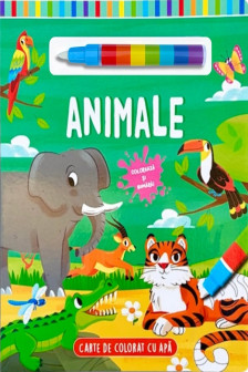 Animale - Coloreaza Cu Apa Si Numara