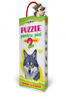 Animale din padure (Puzzle pentru pici din 2 piese)