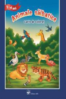 Animale salbatice. Carte de colorat.