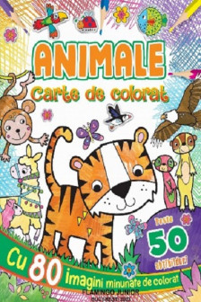 Animale.Carte de colorat cu abtib