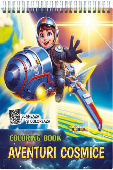 Anti-stress : coloring book. Aventuri cosmice + cod QR