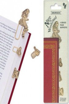 Bookminders Brass Page Markers: Alice in Wonderland