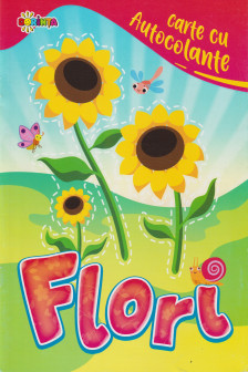 Carte cu autocolante : Flori