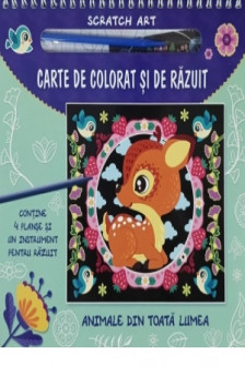 Carte de colorat si de razuit Animle din toata lumea