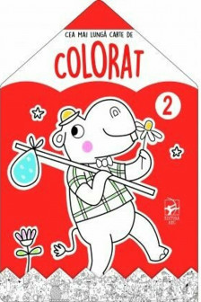 Cea mai lunga carte de colorat.(2) Hipopotamul.