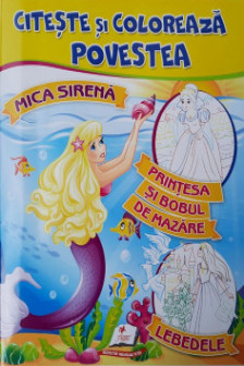 Citeste si coloreaza A4 Mica sirena