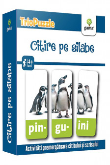 Citire pe silabe. Trio puzzle